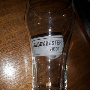 Vintage Frosted Blockbuster Video Glass Coca-Cola